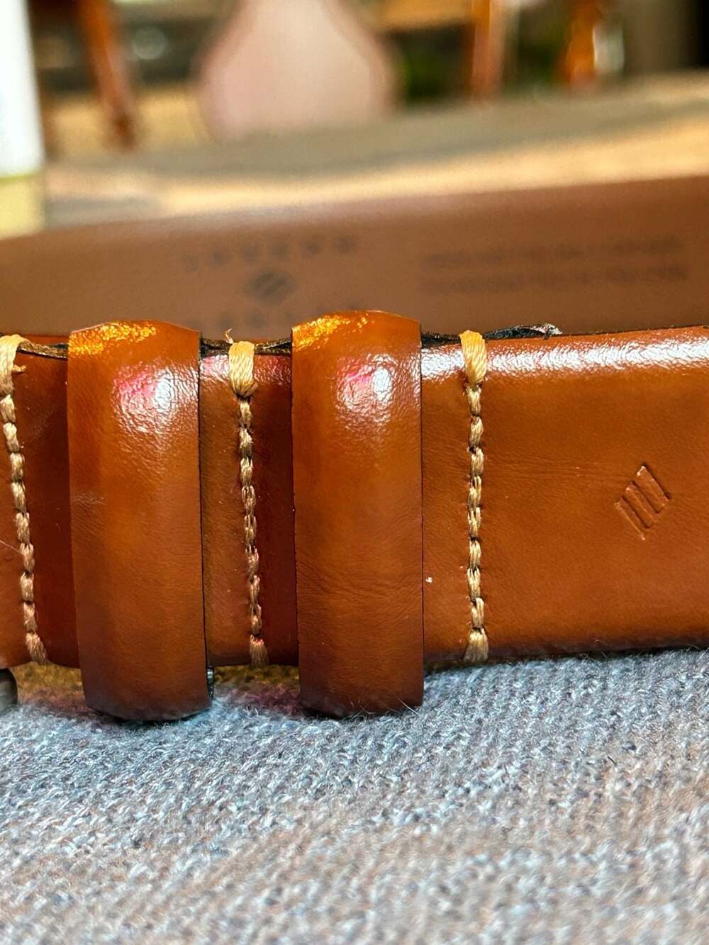 Joseph Abboud Men's Brown Italian Leather Belt Size 32